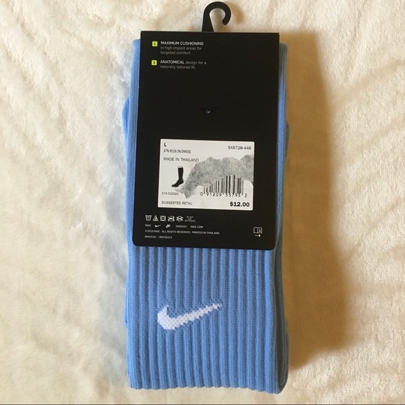 NIKE Dri-Fit knee high soccer socks NWT blue L - Picture 3 of 7